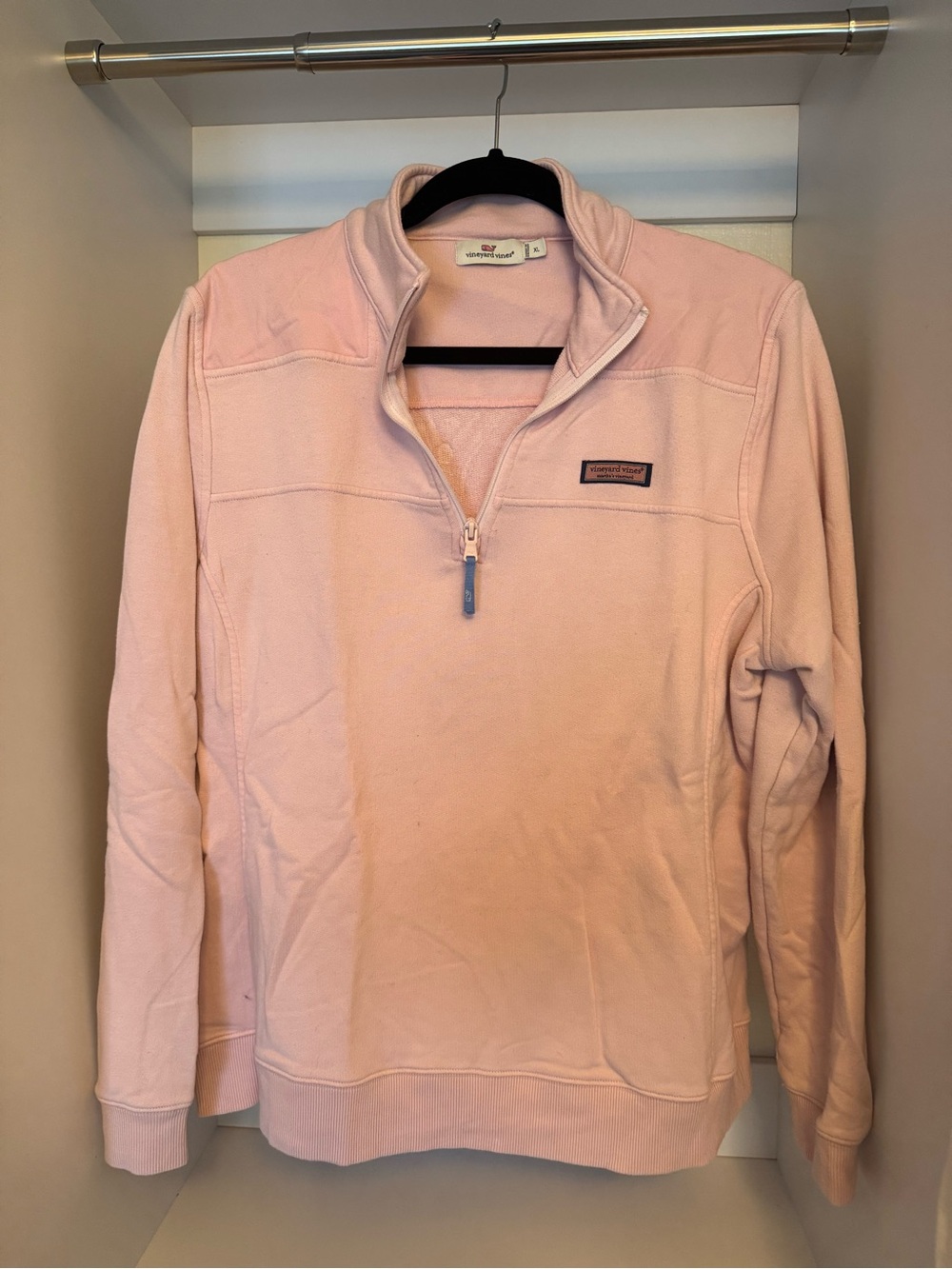 Vineyard Vines Light Pink Quarter-Zip Pullover - Picture 1 of 3